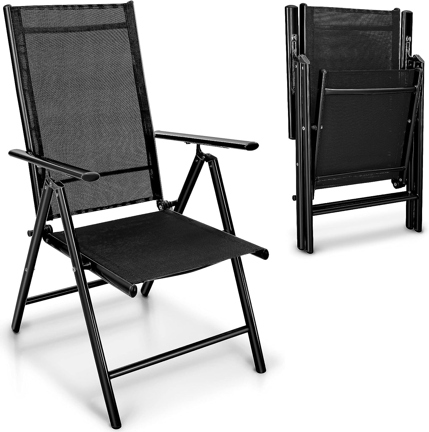 Cloyster Aluminium Folding Garden Chair, HighBacked Chair with
