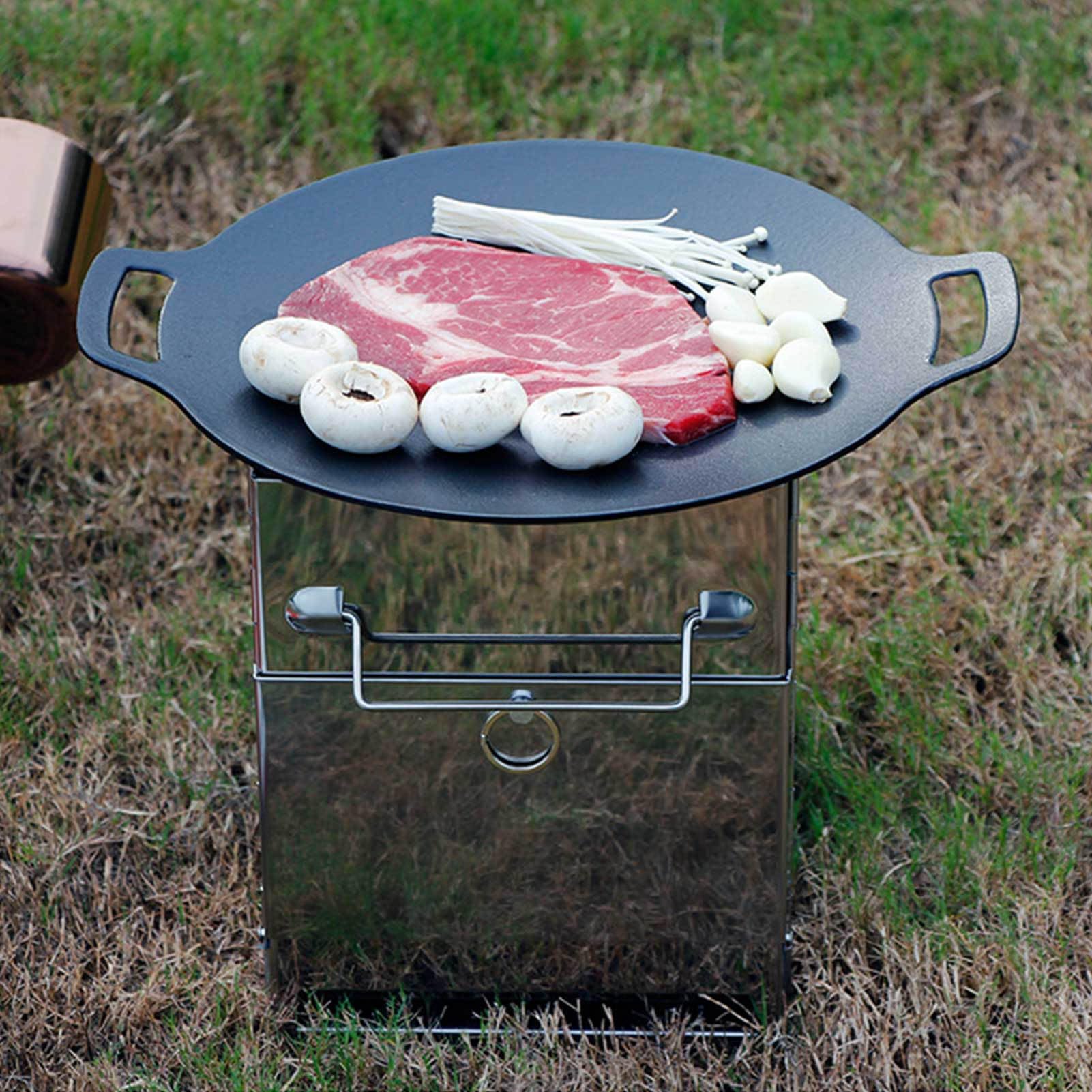 Grill coreano - sartén de hierro fundido, parrilla de asado de carne