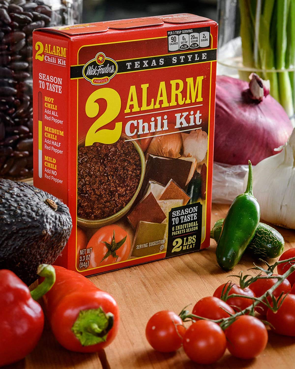 Amazon.com : Wick Fowler's 2-Alarm Chili Kit, Texas Style Chili