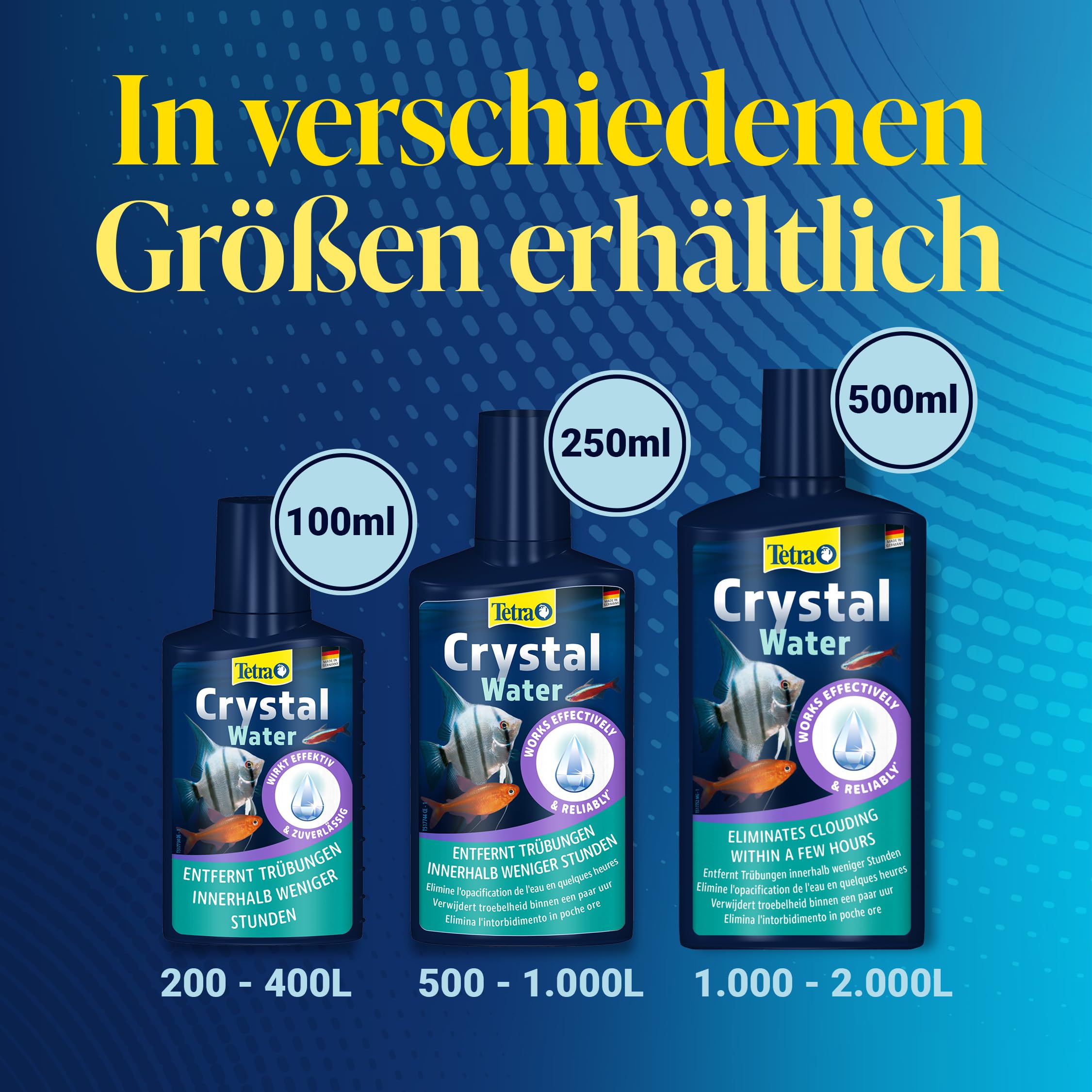 Tetra CrystalWater 250 ml, Elimina in Modo Facile e Veloce l'Intorbidimento dell'Acqua dell'Acquario
