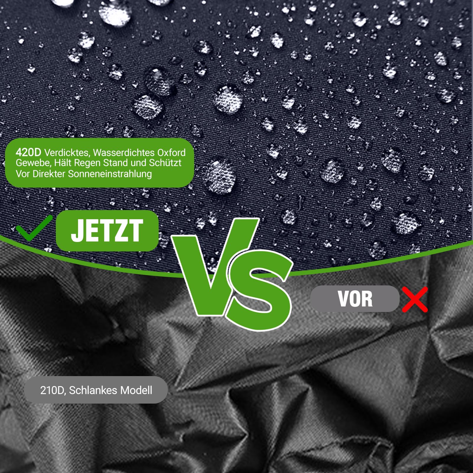 Balancelle de jardin pour adulte - Housse de toit : extérieur indéchirable - Protection UV 420D - Tissu Oxford 420D - Gris - Résistant aux intempéries - Toit de rechange moderne pour balancelle