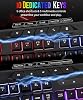 Teclado gamer retroiluminado para PC PS5 Computadora, USB plug and play, silencioso | 19 teclas anti-ghosting, 12 teclas multimedia, 114 teclas de membrana, resistente al agua, LED arcoíris, sensación mecánica para gamers de Windows 5