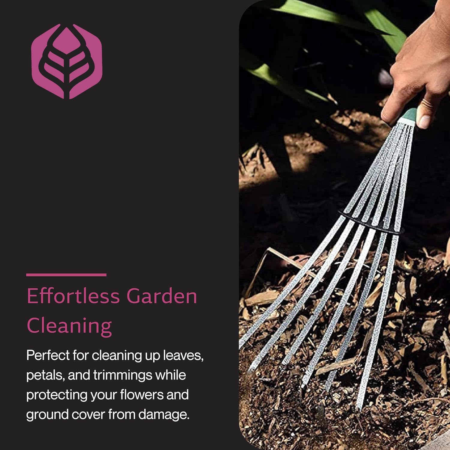 Yard Butler Terra Garden Hand Tools - Weeding Hand Tiller Tool for Efficient Gardening - Weed Remover Tool for Lawn & Garden Care - Durable Gardening Accessory, Whisk Rake