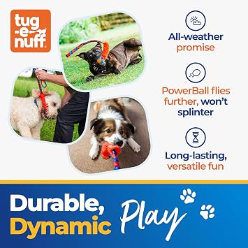 Tug-E-Nuff Fauxtastic PowerBall Bungee Tug (Green Pattern), Dog Toys, 63 cm
