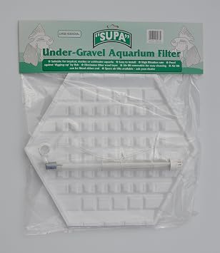 Supa Large Hexagonal Under-Gravel Aquarium Filter, Suitable For Tropical, Marine or Cold Water Aquariums/Fish Tanks, Made In The UK,