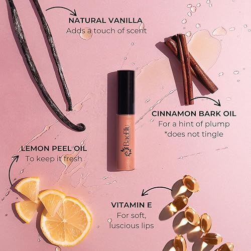 Miniatura 5 de Brillo de labios vegano orgánico, ingredientes hidratantes no tóxicos 100% naturales, es claro para mí