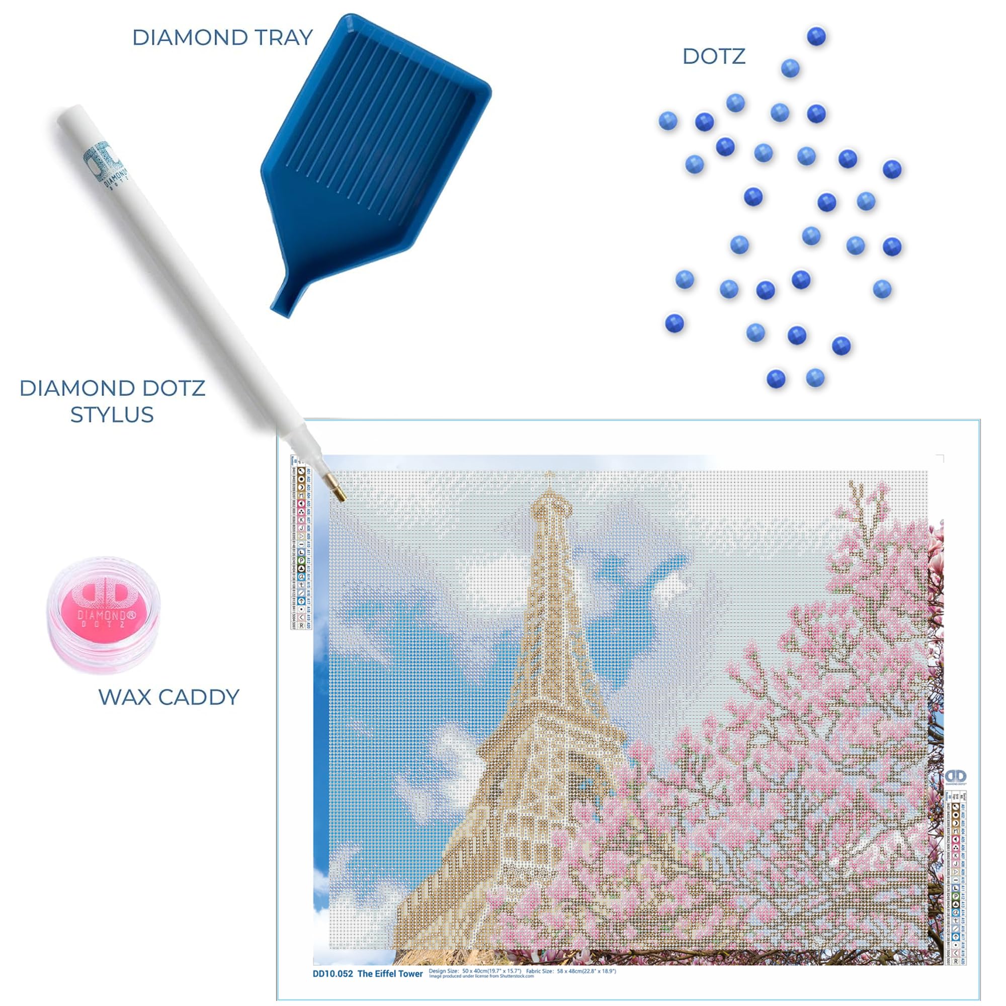 DIAMOND DOTZ Painting Kit, Intermediate, DD10, La Tour Eiffel, 40 x 50cm - Image 4