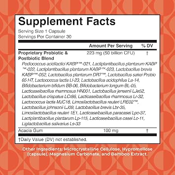 MARYRUTH'S 3-in-1 Daily Health Probiotics + Postbiotics for Women | Hormone Support & Gut Health Supplement for Women | Womens Probiotic Supports Vaginal Health | 50 Billion CFU | Vegan | 30 ct