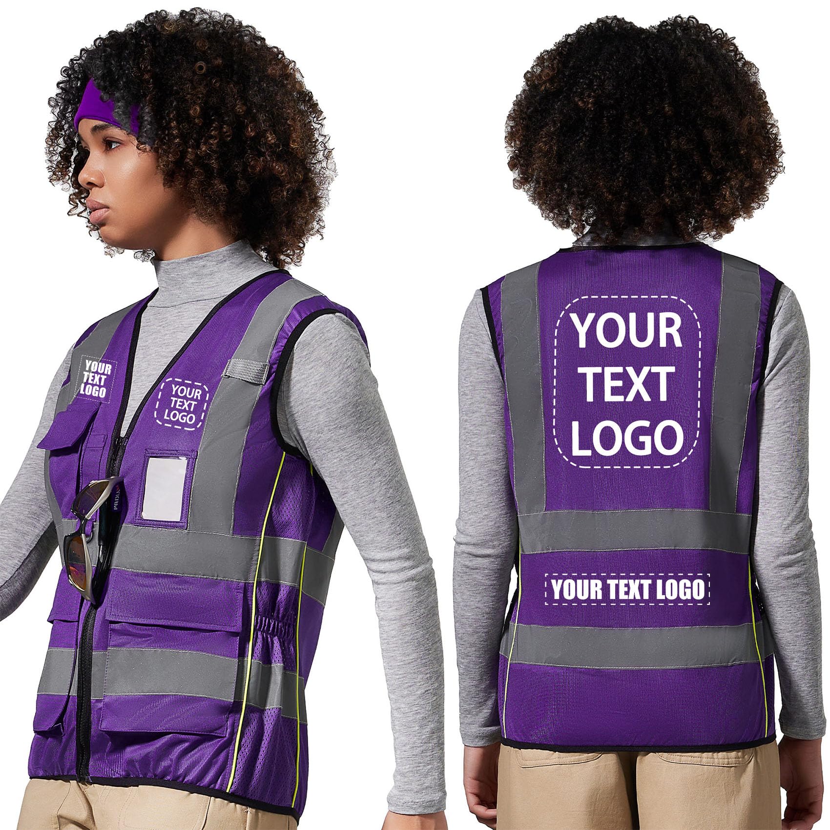 A-SAFETY High Visibility Reflective Safety Vest Customize Logo (XS-8XL)