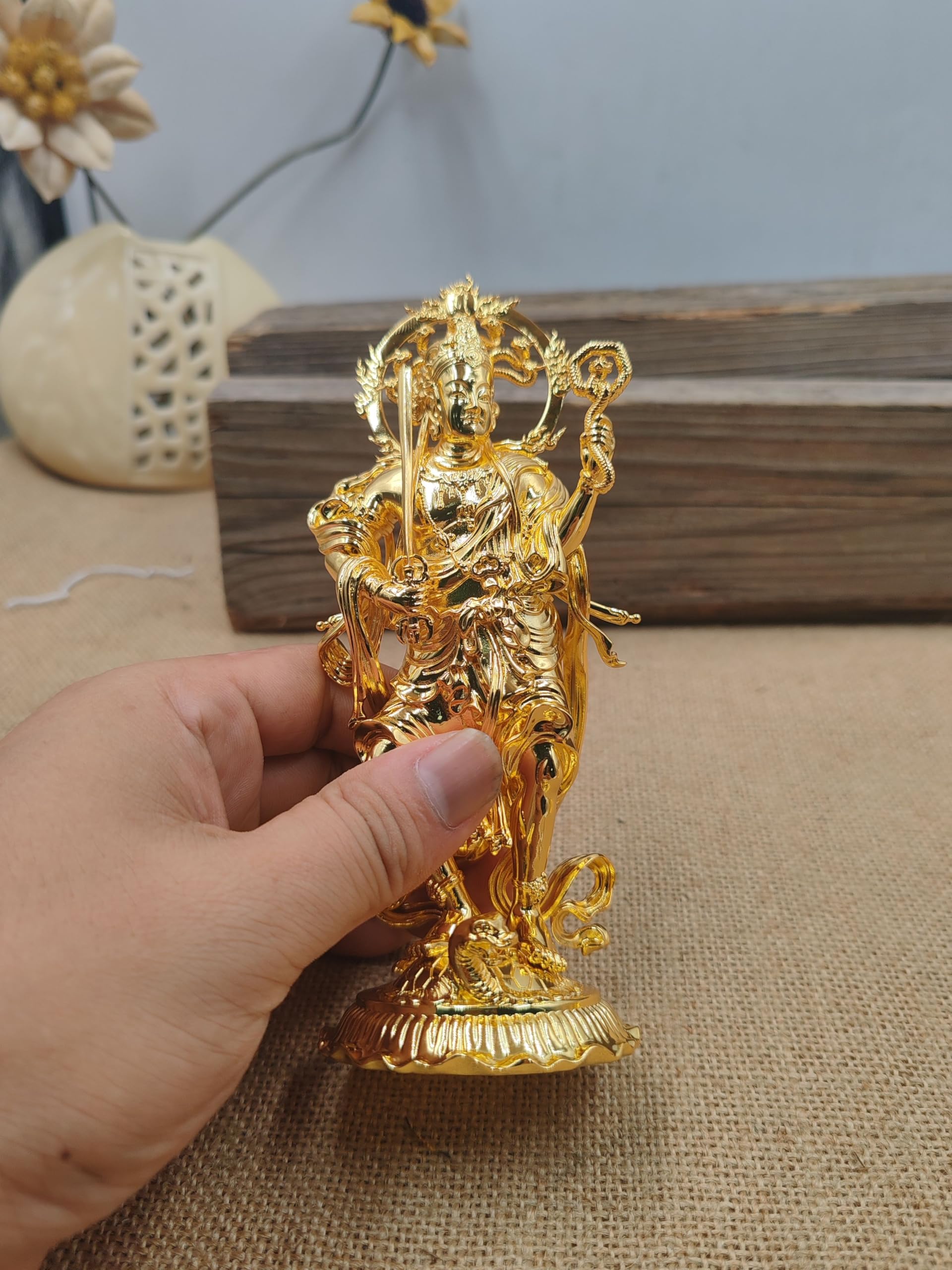 Amazon｜仏像 水天 立像 真鍮 総高16cm｜仏像 オンライン通販