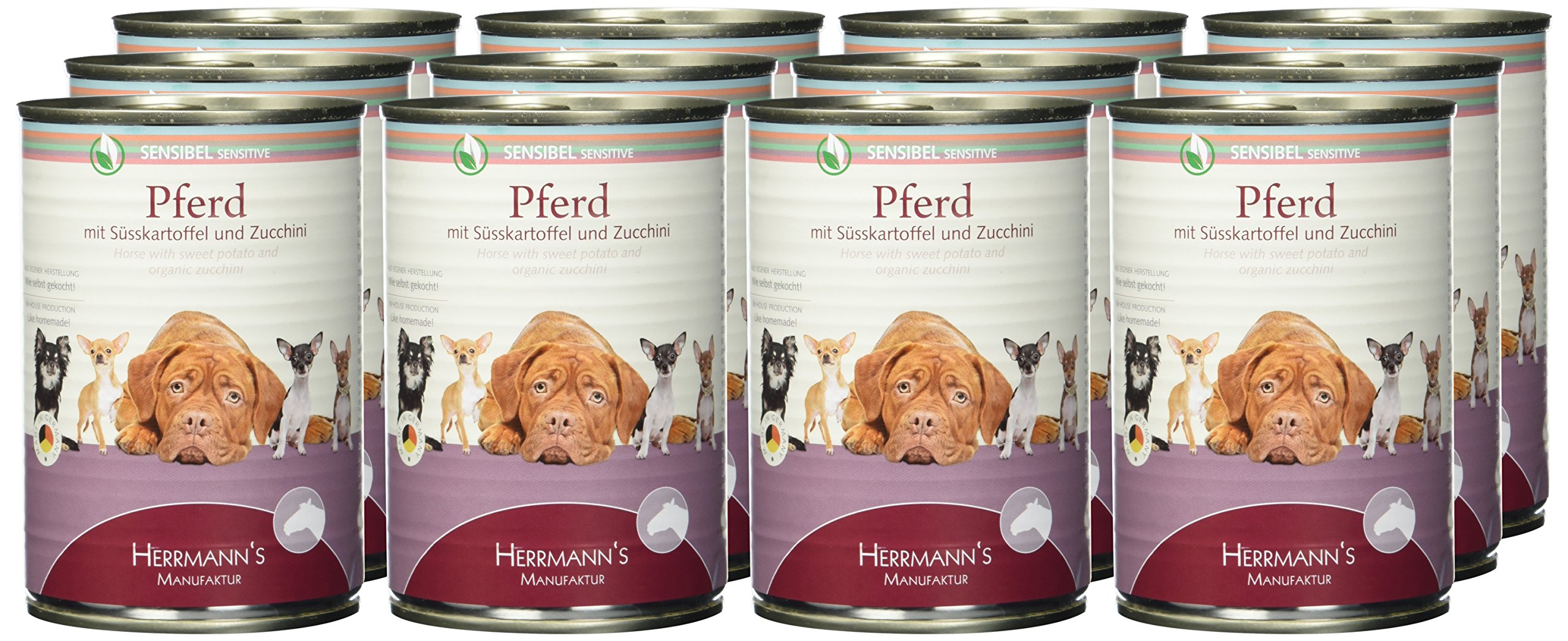 Herrmanns Pferd mit Süsskartoffel und Zucchini, 12er Pack (12 x 400 g)