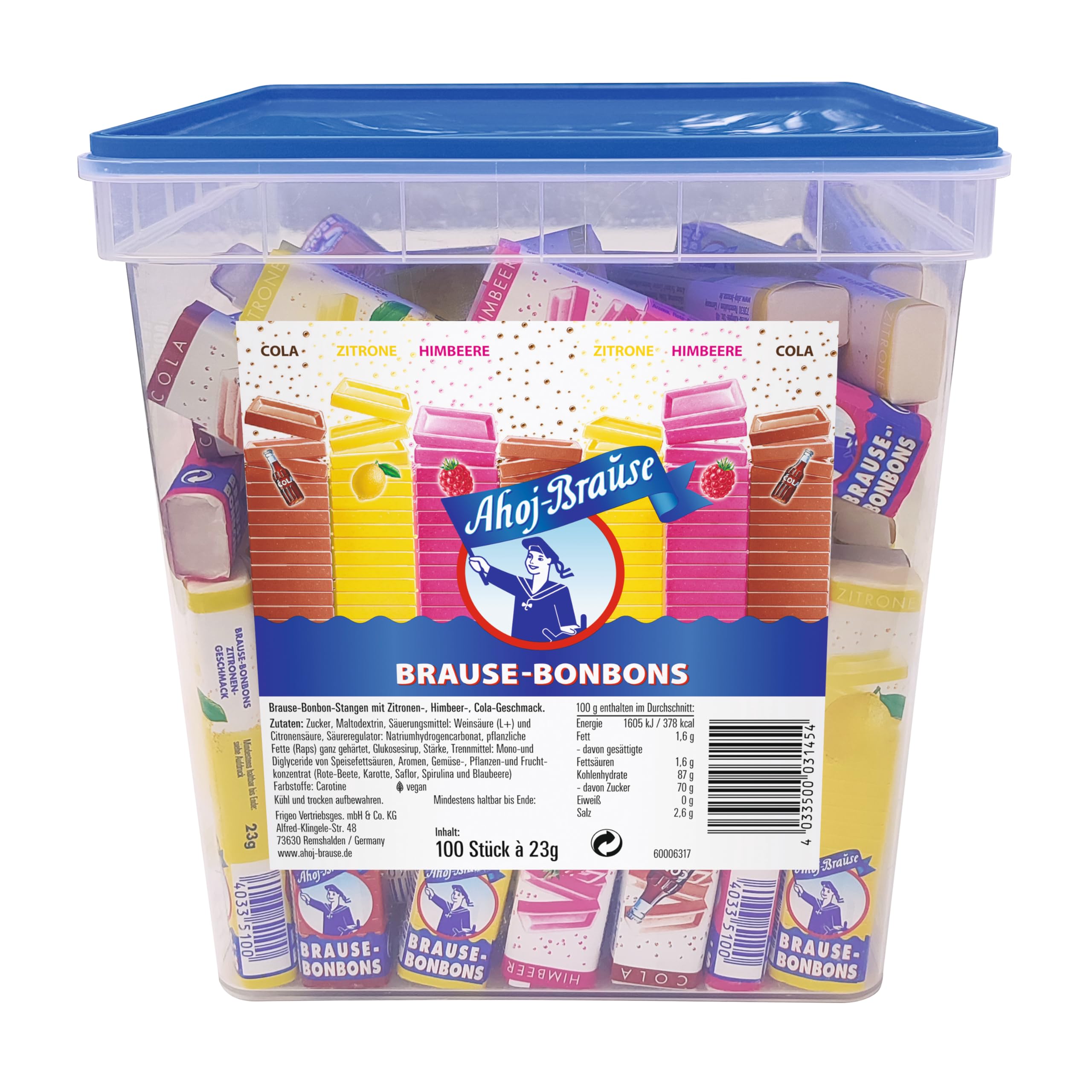 Frigeo Ahoj-Brause Brause-Bonbon-Stangen, 1er Pack (1 x 2.3 kg)