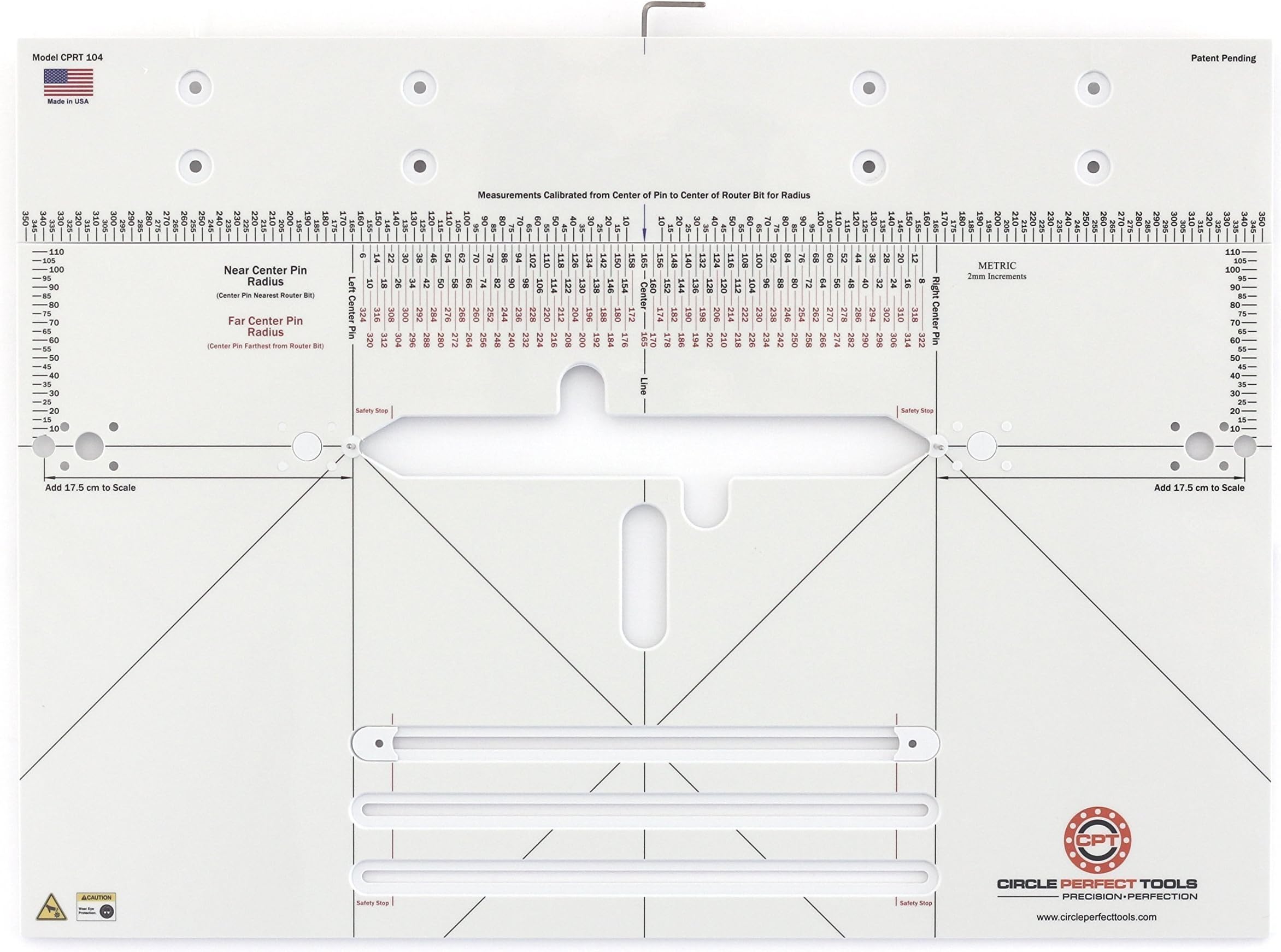 Circle Perfect Tools CPRT-104M Circle Guide for Router Table (Millimeters)