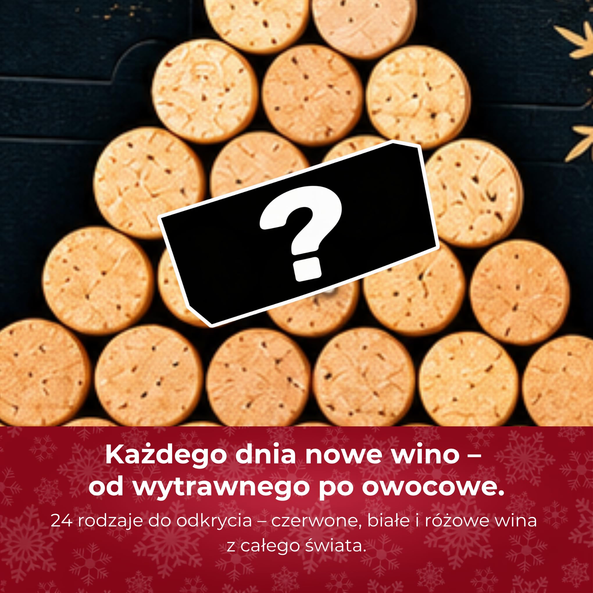 UMBRELLA® kalendarz adwentowy 2026, 24 wina 0,25 l, czerwone białe rosé
