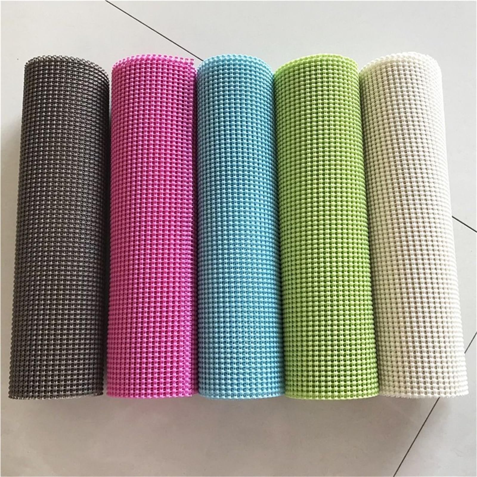 Wkładki do szuflad kuchennych, Uniwersalna mata z uchwytem, ​​zestaw 4 wkładek do szuflad szafki PCV, 30x150 cm, wielokolorowy(Beige)