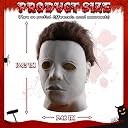 Pawirose Michael Myers Mask,Halloween Horror Masquerade Cosplay Party Mask,MyersCostume Accessory for Cosplay (white) gallery image