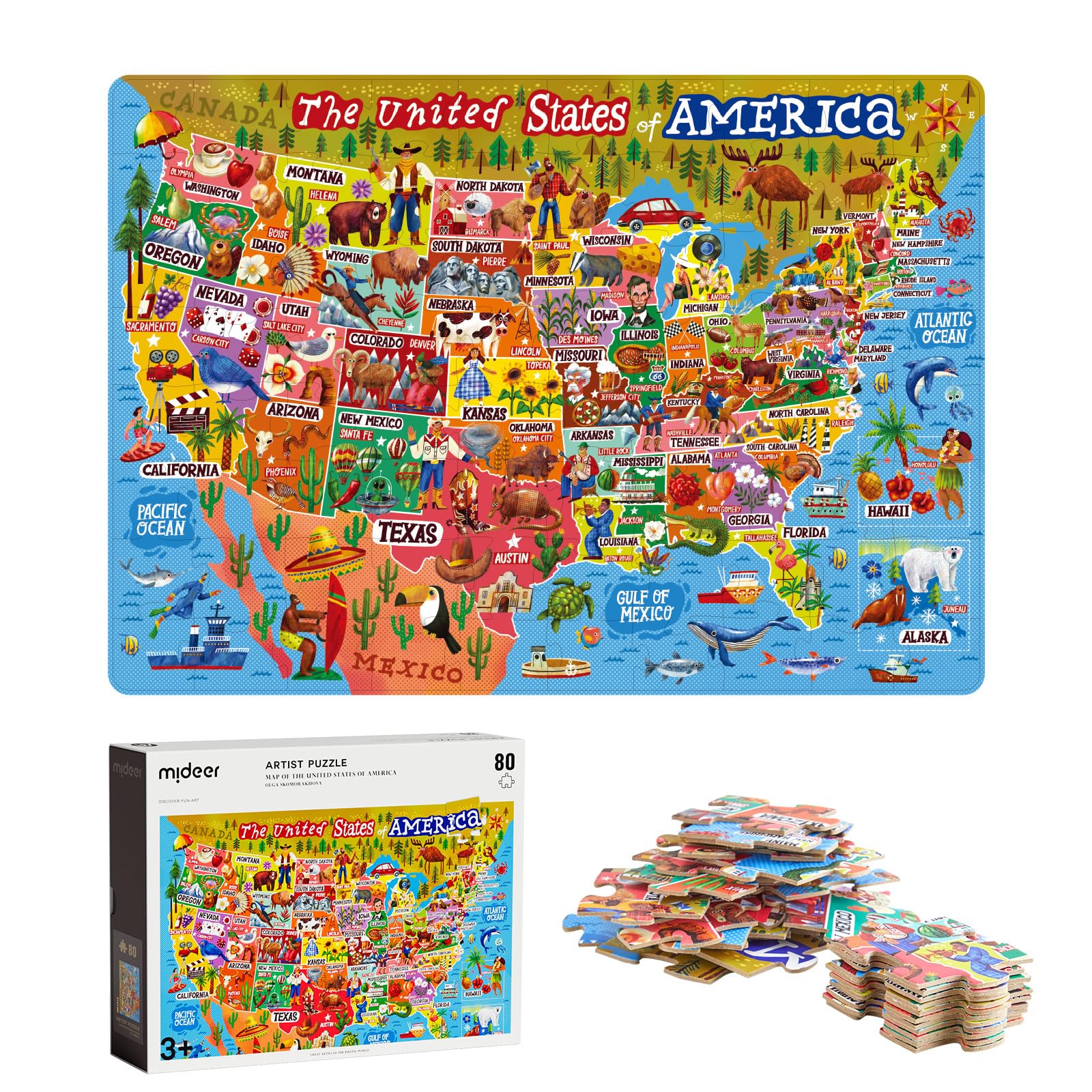 Usa Map Puzzle For Toddlers