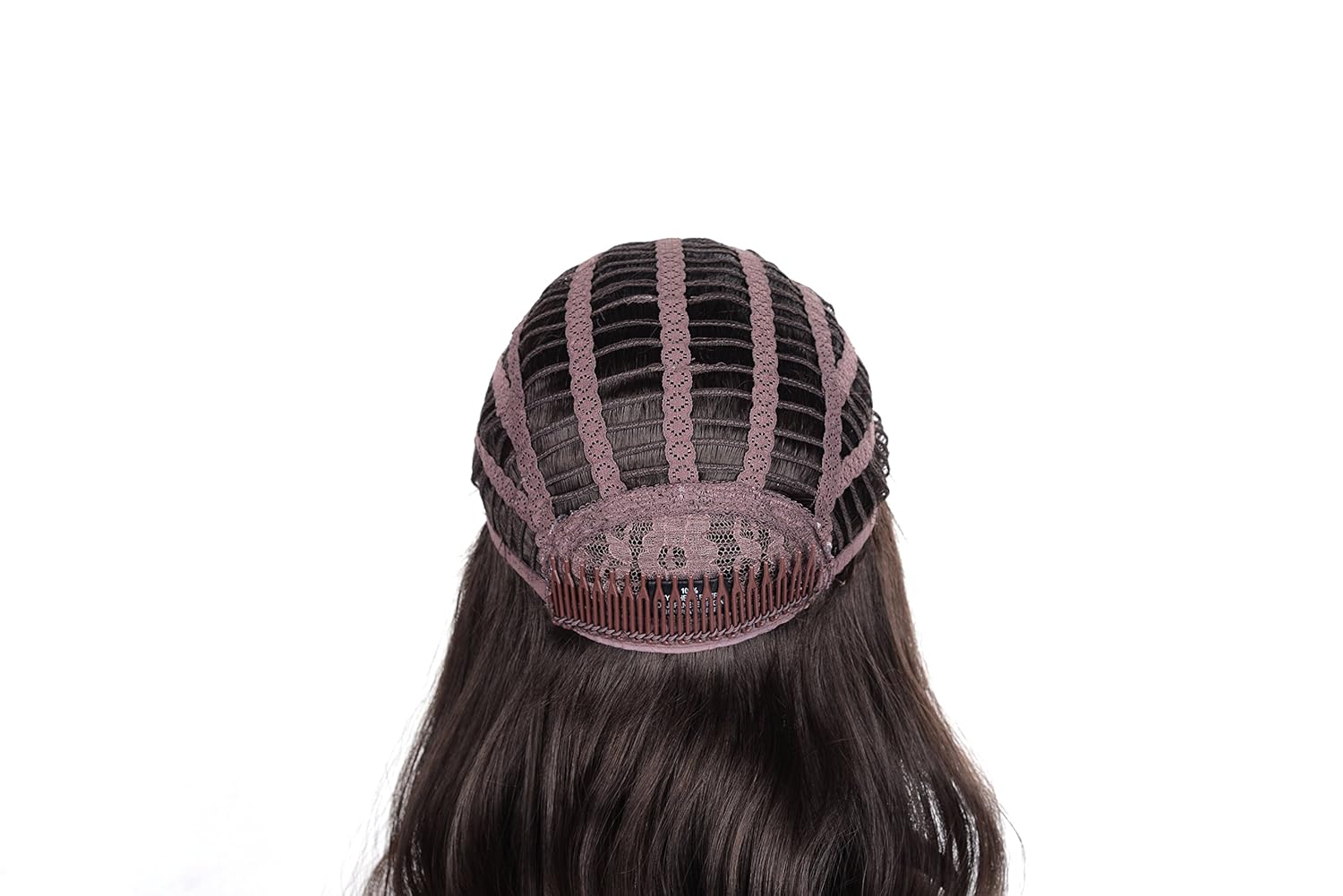 Onedor 23" Curly Hair Women Ladies 3/4 Half Wig Premium Japanese Synthetic fibers Wigs with Secured Mesh Head Cap (R6)