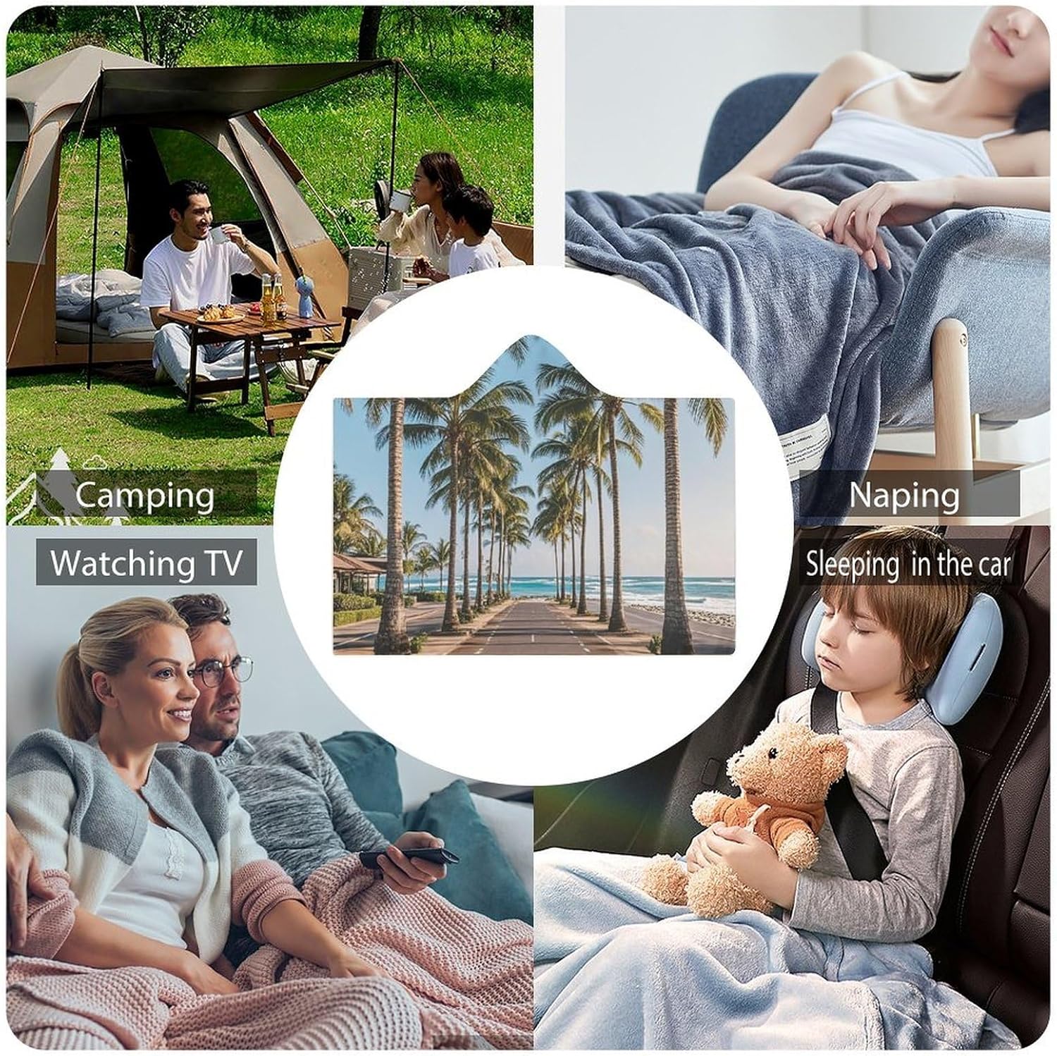 Coastal Highway Wearable Hooded Blanket, Ultra Soft Arctic Velvet Cape Cloak Unisex - Cozy Wearable Blanket