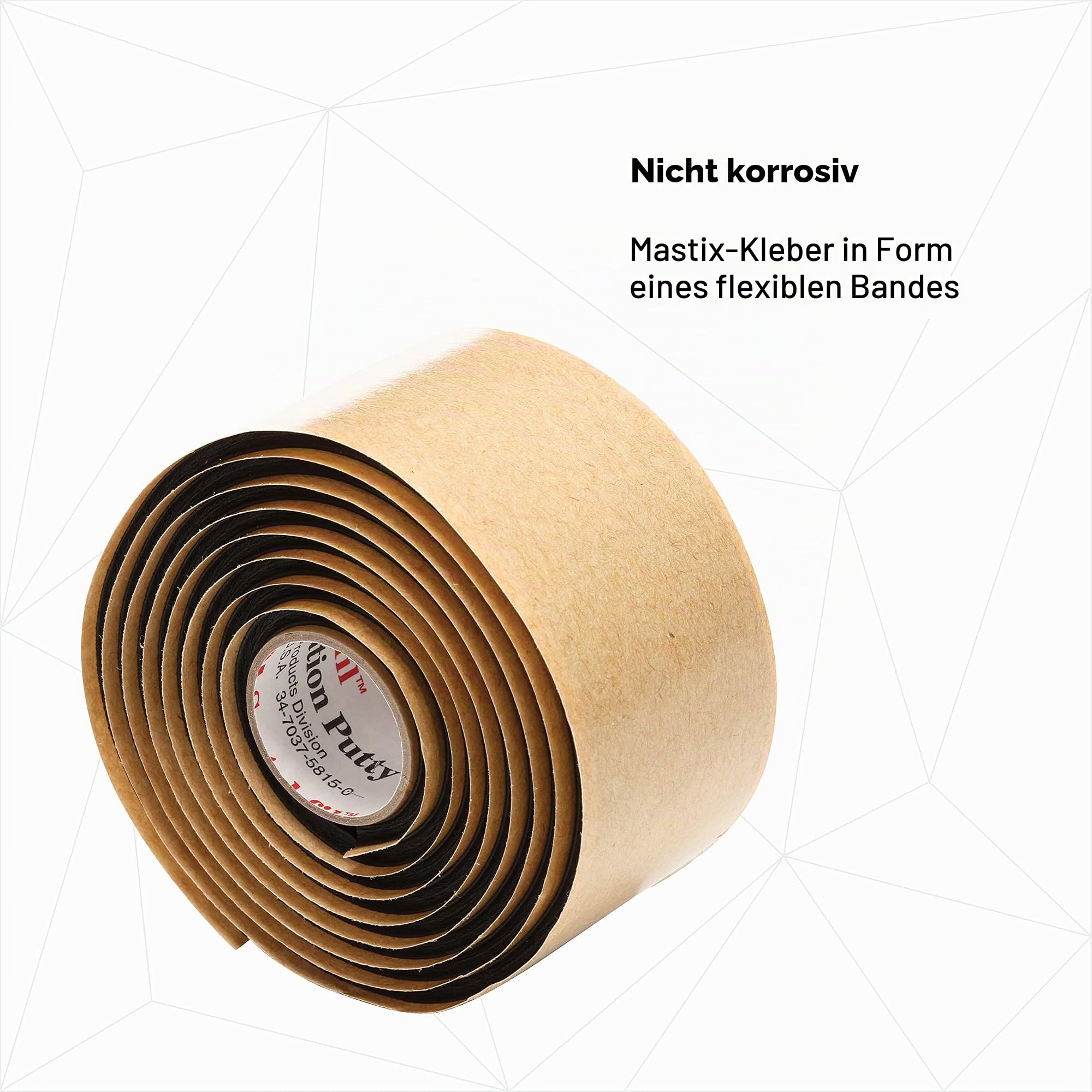 3M FIL Scotchfil Selbstverschweißendes Buthyl-Kautschuk-Band, 38 mm x 1,5 m, 3 mm, Schwarz