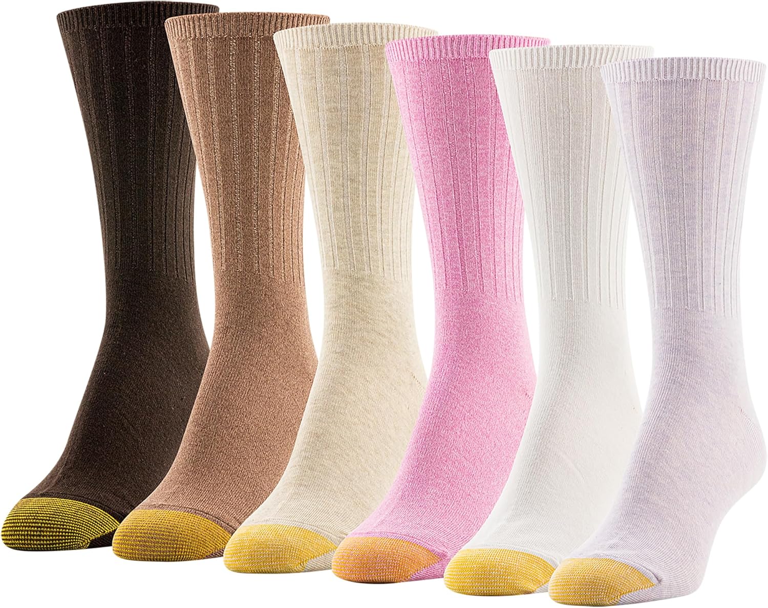 GOLDTOE Women's Casual Texture Crew Socks, Multipairs