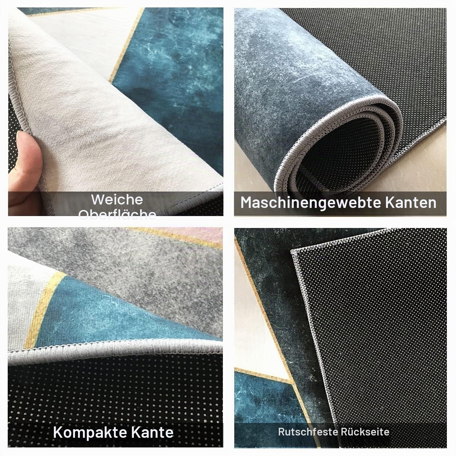 Teppich Läufer schwarz weiß gestreift rutschfest Küchenläufer Korridor Teppichläufer, Modern Geometrisch Waschbar Läufer für Wohnzimmer Schlafzimmer, Breite 60cm/ 70cm/ 80cm/ 90cm/ 100cm