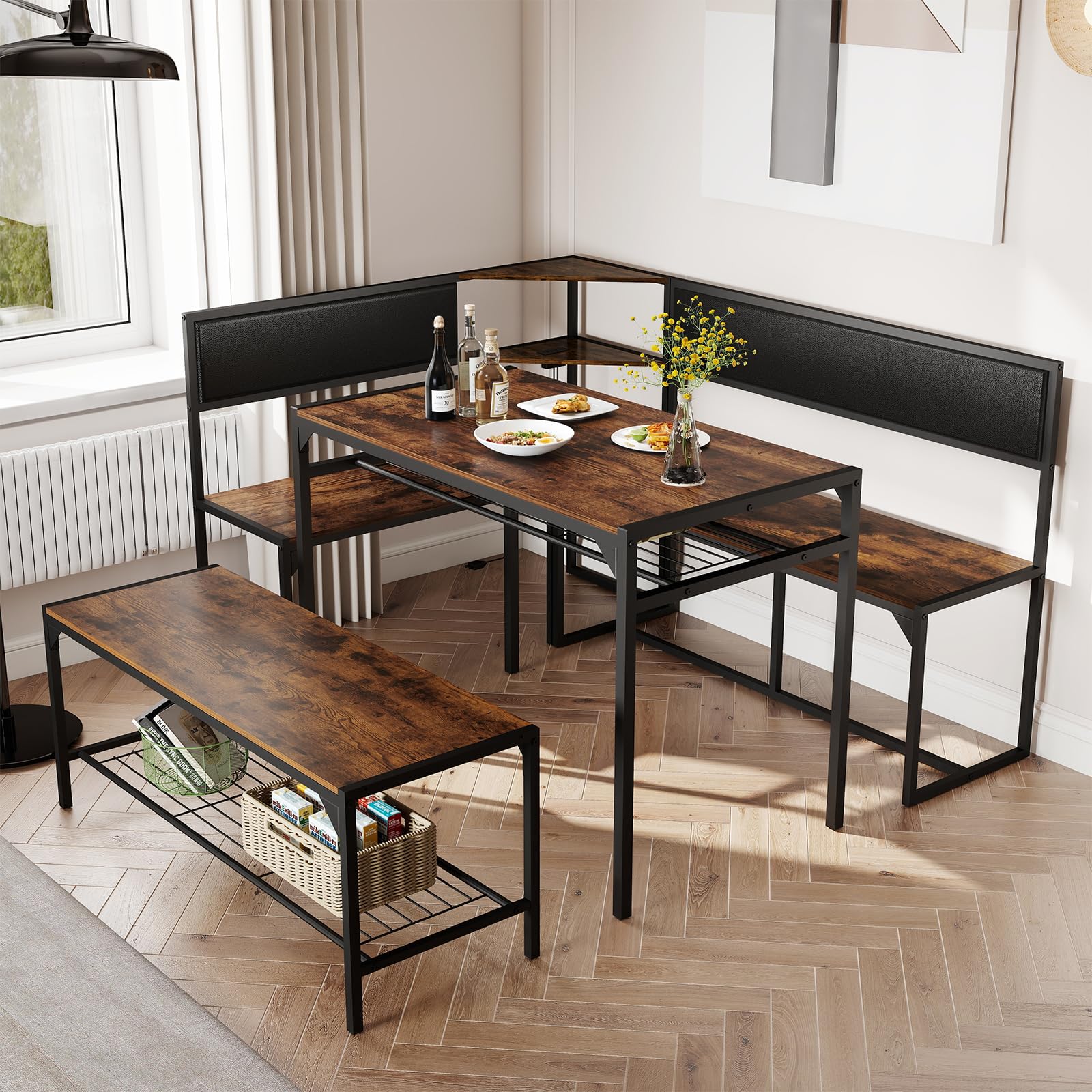 Zevemomo Breakfast Nook Table Set