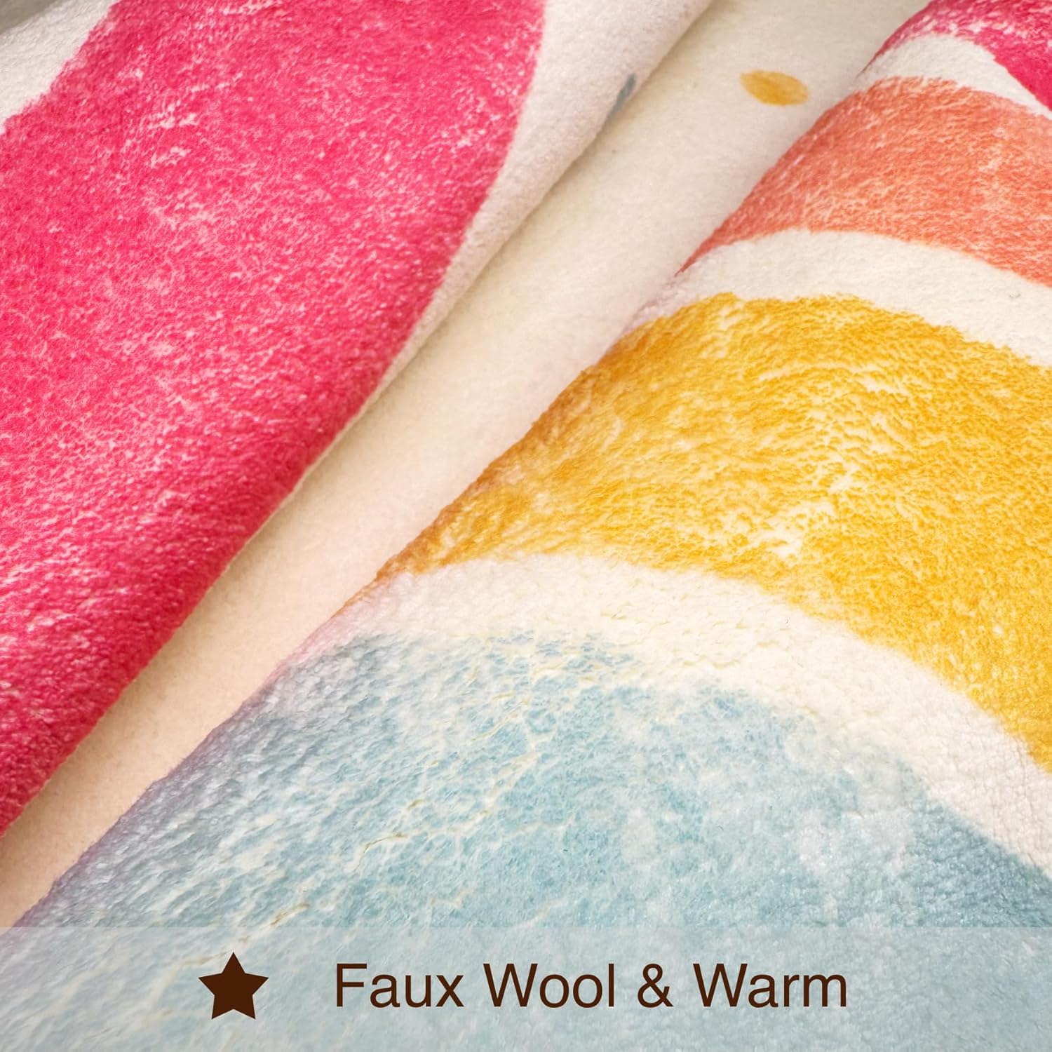 Rainbow Kids Rug,2.6x4 Ft Washable Kids for Playroom Tent Castle,Non-Slip Colorful Rug for Classroom,Soft Nursery for Bedroom Reading Nook Décor(Pink Rainbow, 32"x47")