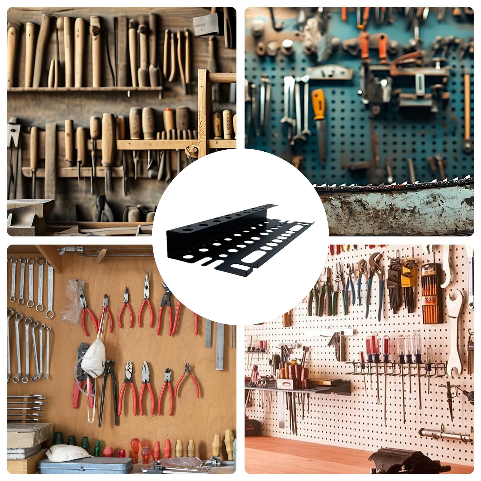 Organizer Attrezzi Manuali Pratico Rack A Parete, Portapinze, Rack