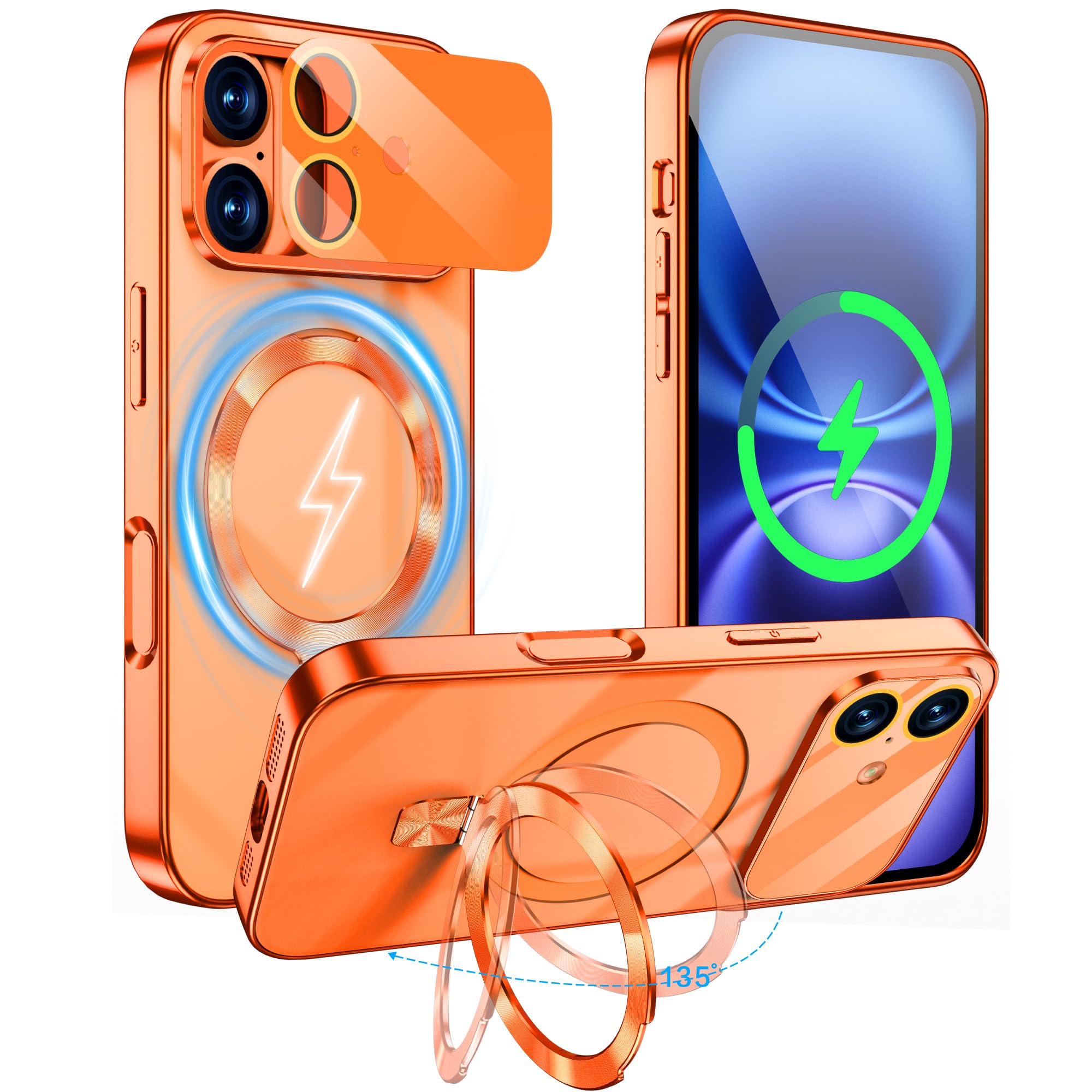 iPhone 17 ケース Magsafe対応 スタンド付き カメラ全面保護