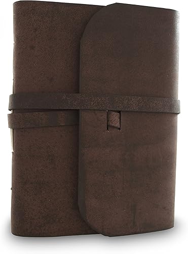 Everest Explorer diario con papel hecho a mano lokta y piel de búfalo de agua. Fabricado en Nepal. (6.75x 8.75inch) por Kathmandu Valley Co.