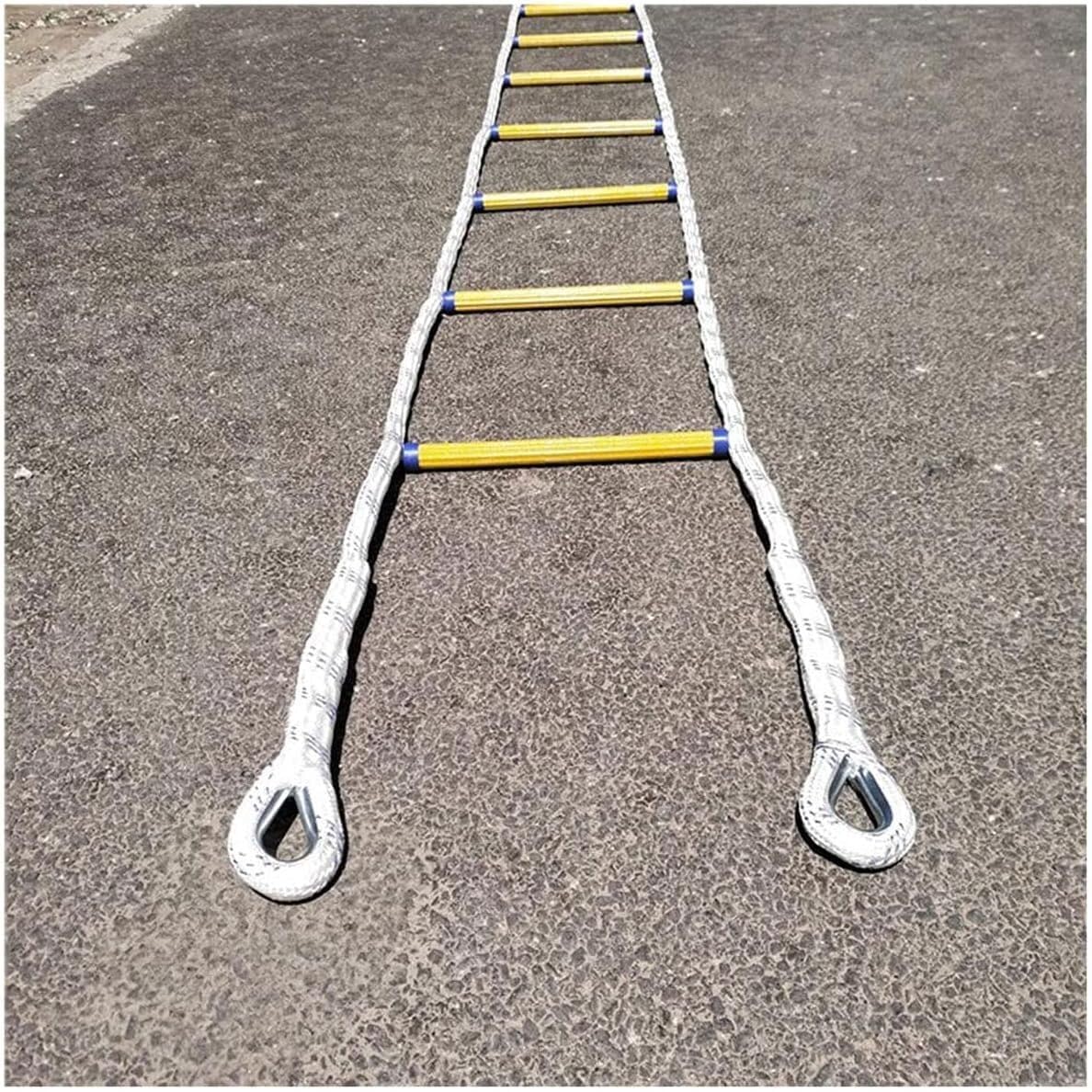 Fire Escape Rope Ladder, With Windows And Balcony Hooks, Can Be Quickly Deployed, Easy To Use And Be Used By Adults(18m/59ft)