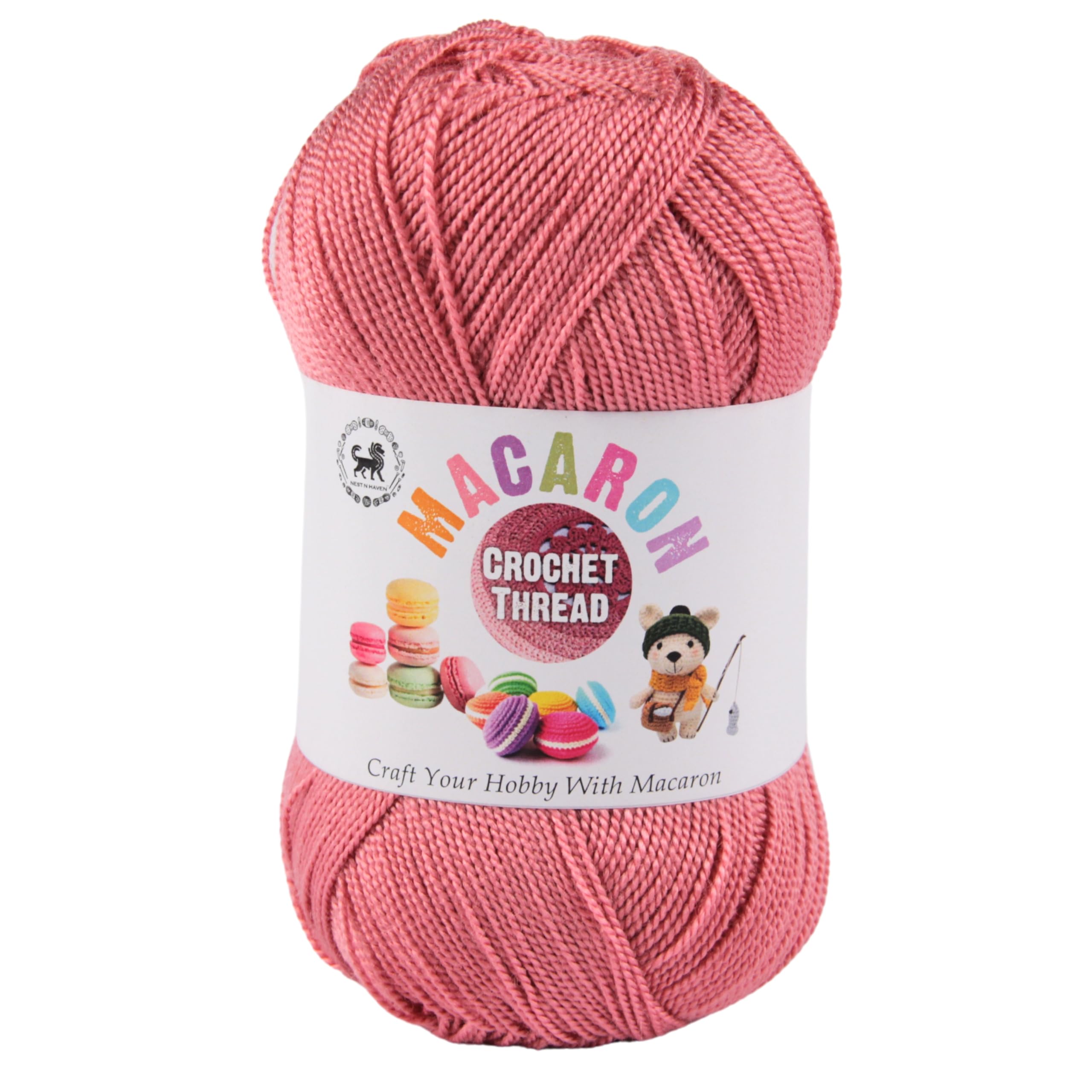NESTNHAVEN Macaron Crochet Thread - (100g, 400m)- Luxury Thread for Amigurumi, Embroidery, Toys and Hobby Projects (Rose Gold Pink) (B0D2R7QZTF) Amazon Price History, Amazon Price Tracker