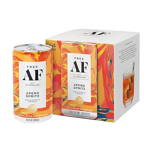 Miniatura 9 de AF Drinks Paloma sin alcohol Cócteles espumosos alternativos al alcohol con calidez botánica AFTERGLOW Sin gluten, bajas en calorías Latas