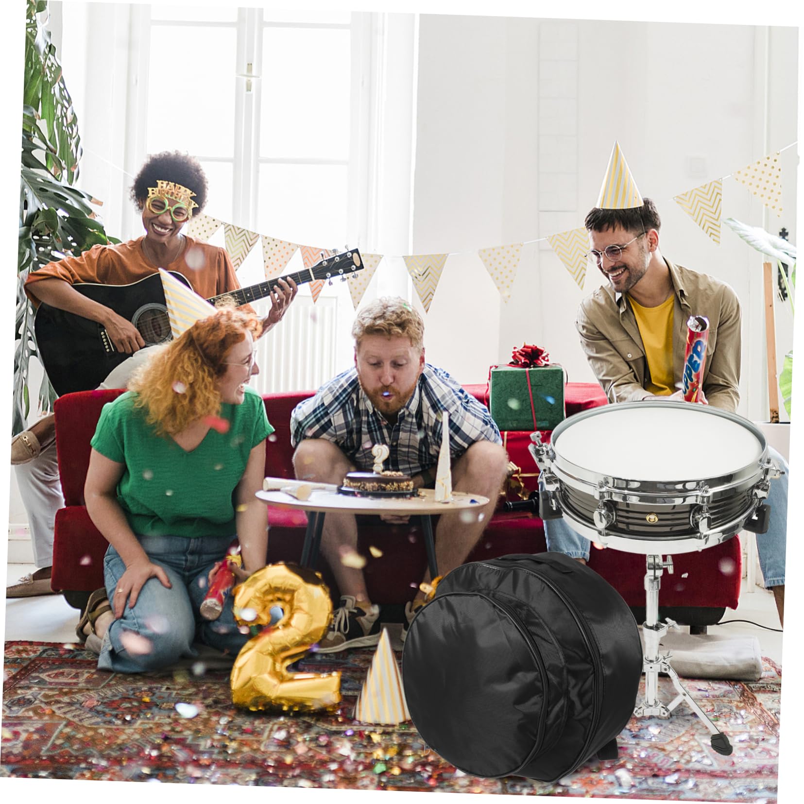 BESPORTBLE Padded Snare Drum Backpack Bag Oxford Cloth Carrying Case for Snare Drums and Accessories Durable Utility Tote for Musicians Tear Resistant Design for Reliable