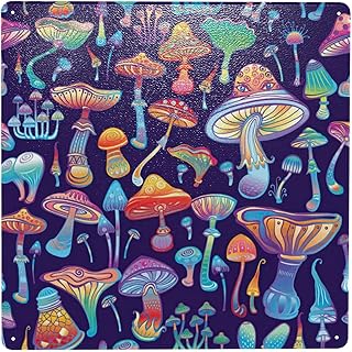 Magic Mushrooms Vintage Metal Sign Art Posters Wall Decorations Tin Signs for Home Cafe 12x12 Inch