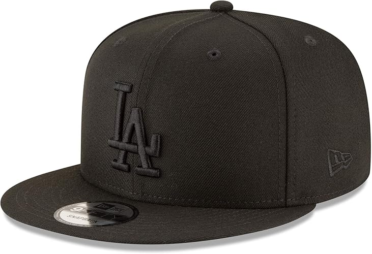New Era MLB 9FIFTY Black Black Primary Logo Team Adjustable Snapback Hat Cap One Size Fits All