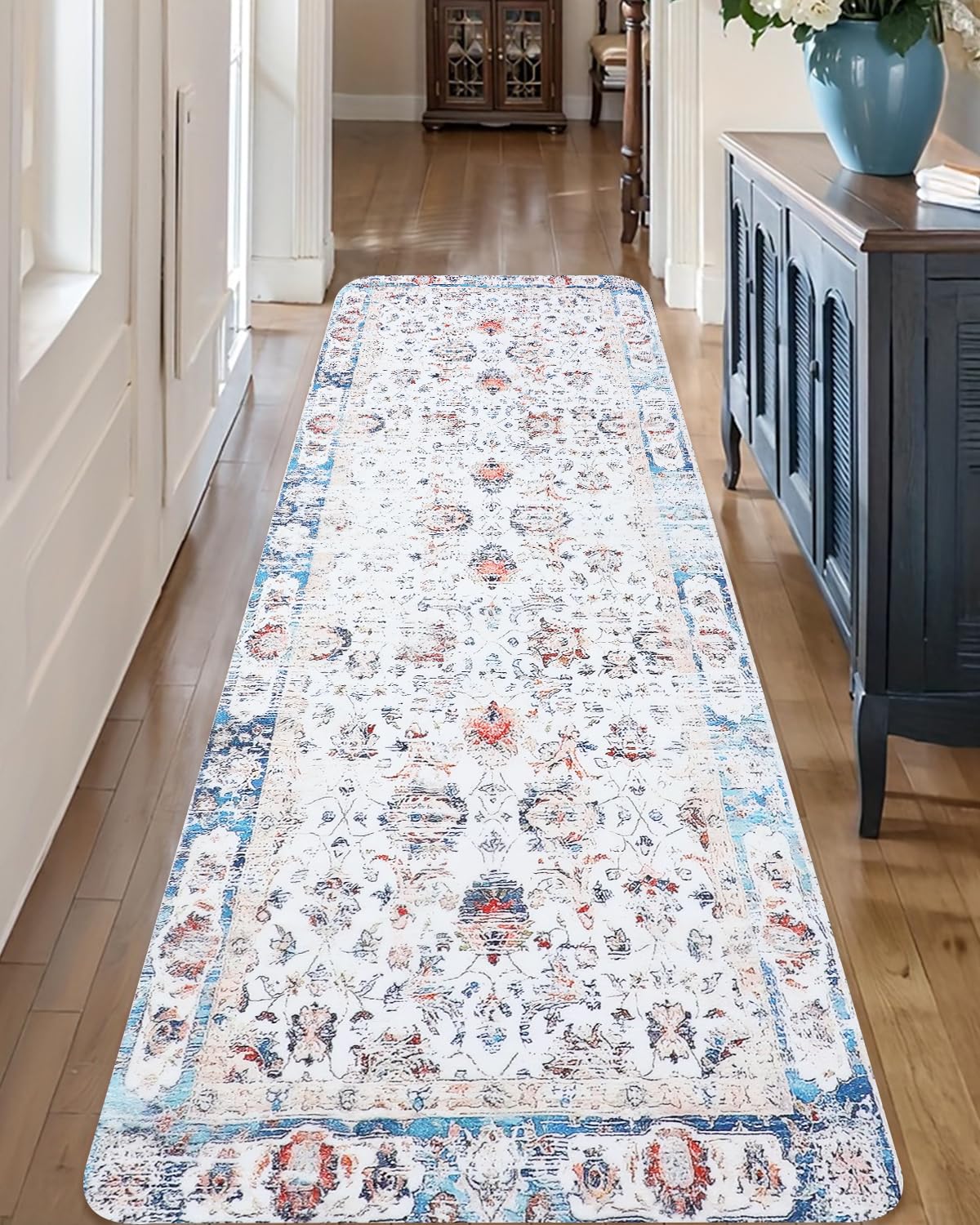 Alfombra larga para cocina y dormitorio de 60x240cm lavable decorativa estilo vintage