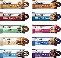 Vista 2 de Quest Nutrition Ultimate Variety Pack Barras de proteínas, altas en proteínas, bajas en carbohidratos, sin gluten, aptas para dieta cetogénica, 12