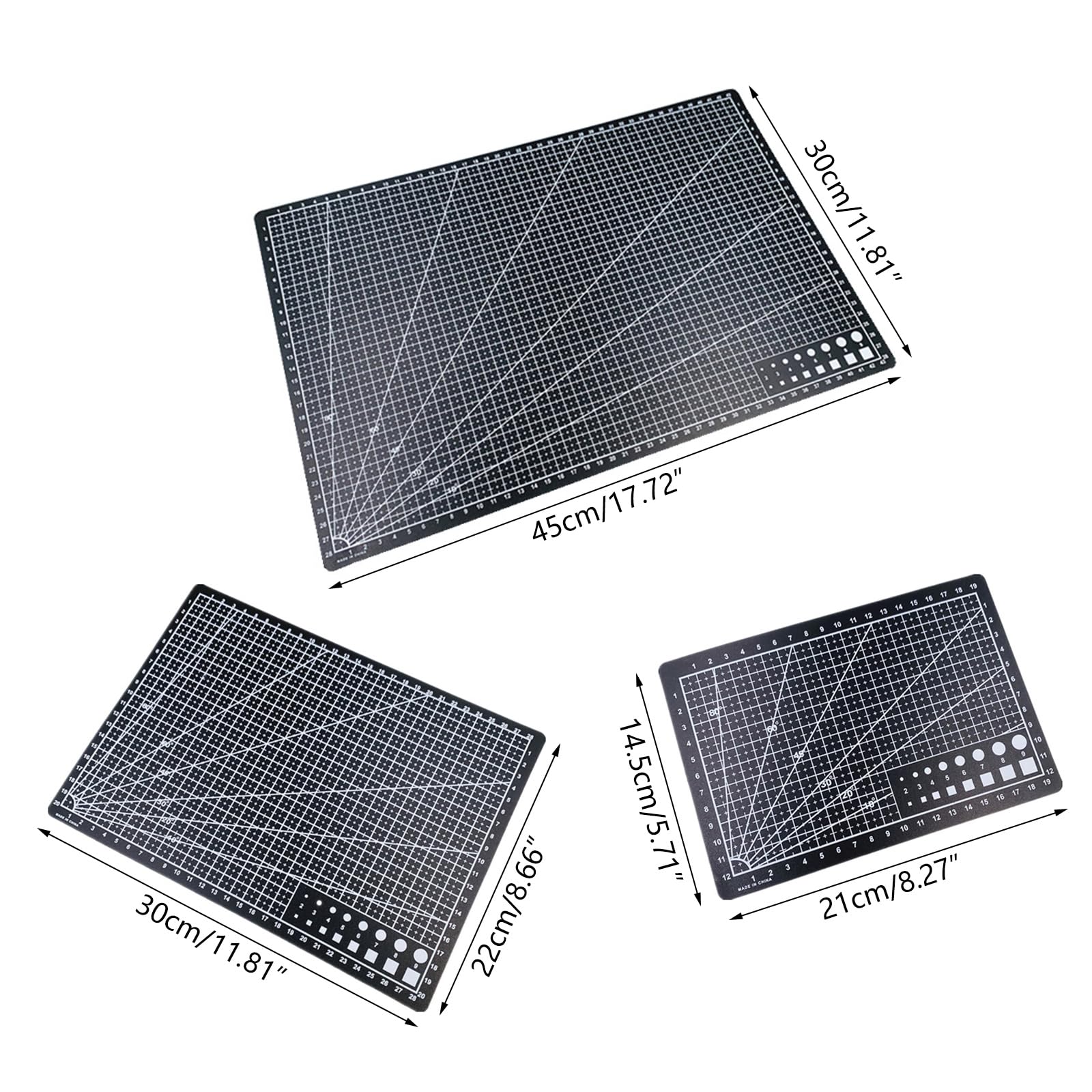 4 Tappetini Da Taglio Rotativi A5, Formato 5, Autoriparanti, Antiscivolo, Per Quilting, Cucito, Modellismo, Craft, Colore Blu Cielo