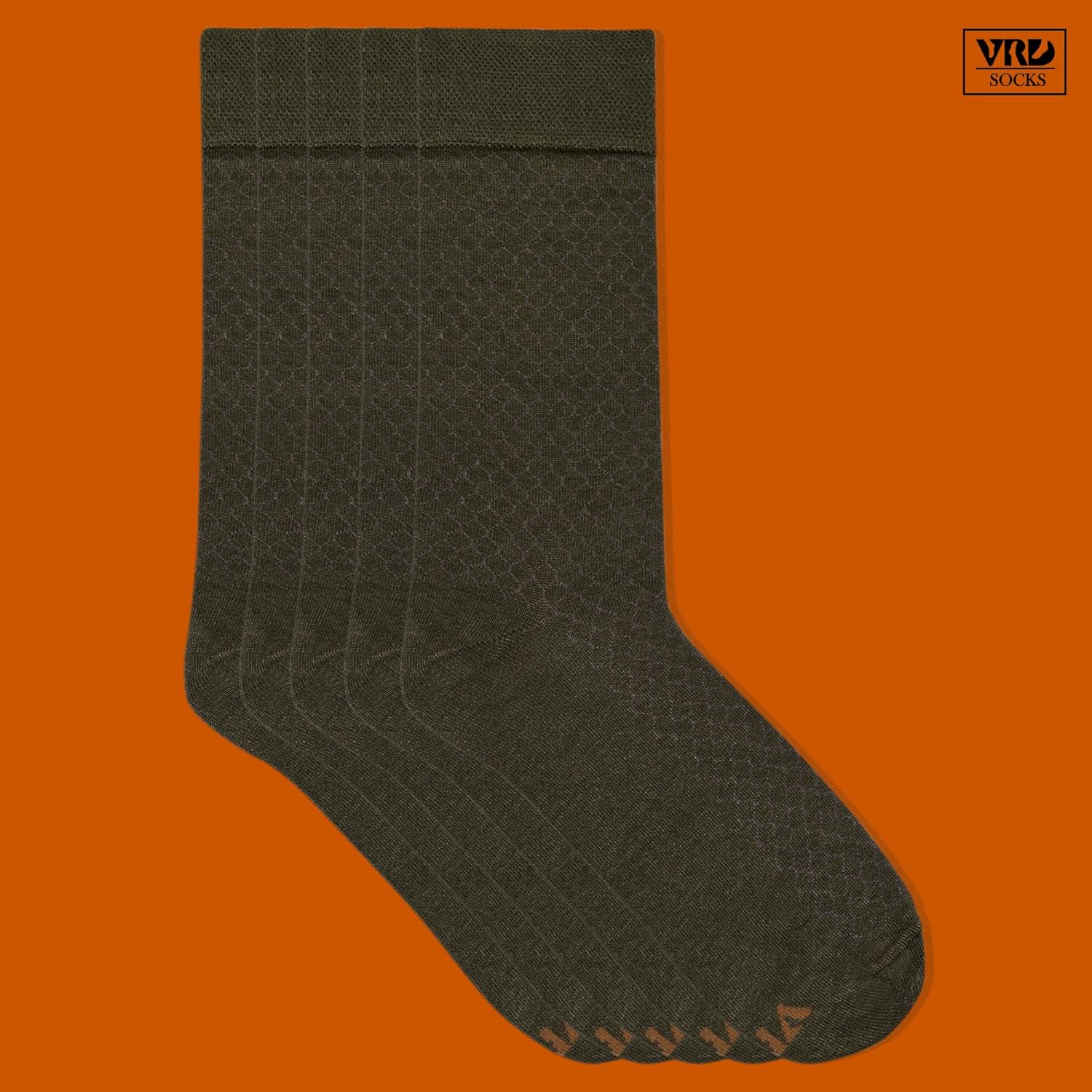 VRD Mens Dress Socks Bamboo Rayon 5-Pack Crew Socks Mid-Calf Length Fits Shoe Size 8-13 Gift Box - Image 7