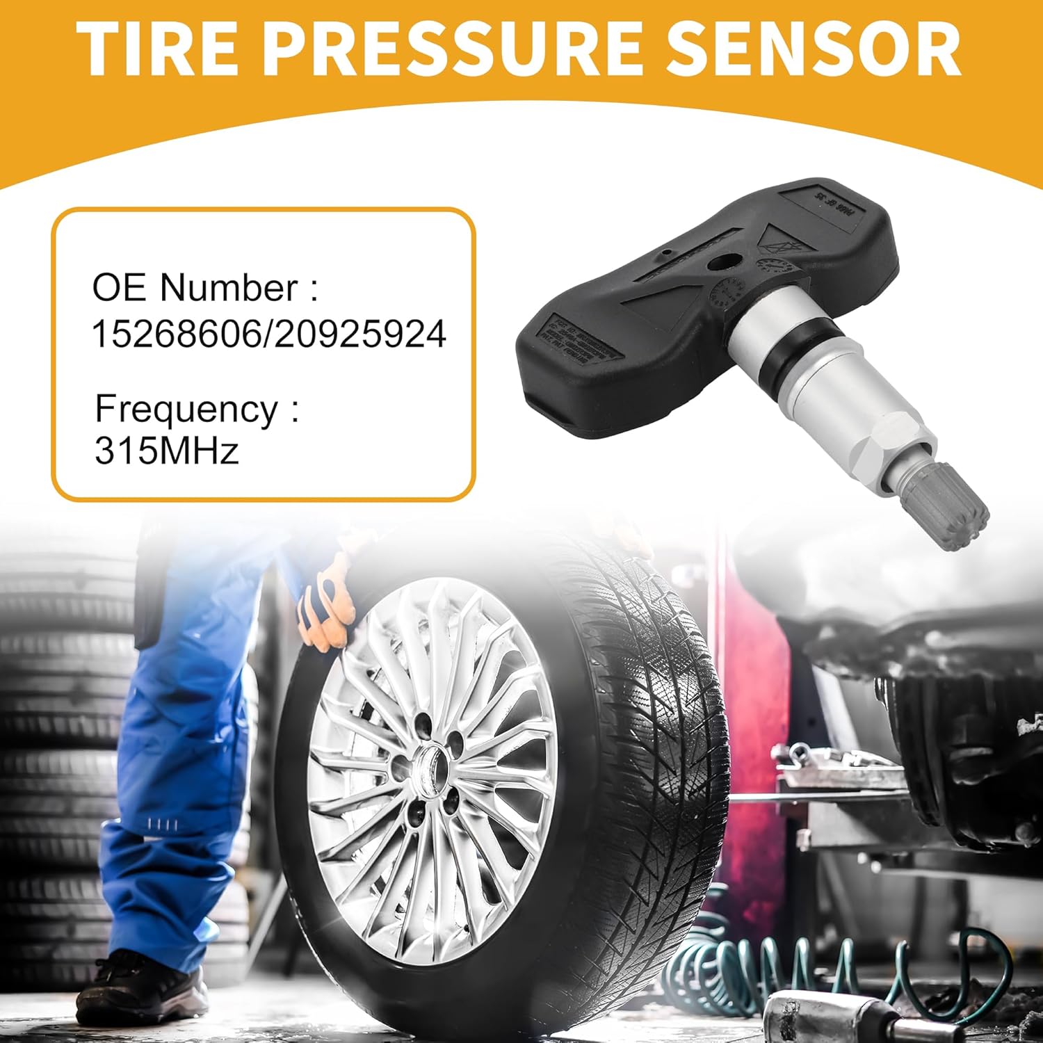 4Pcs Tire Pressure Sensor No.15268606/20925924 Tire Pressure Monitoring Sensor for Chevrolet Malibu 2008-2012