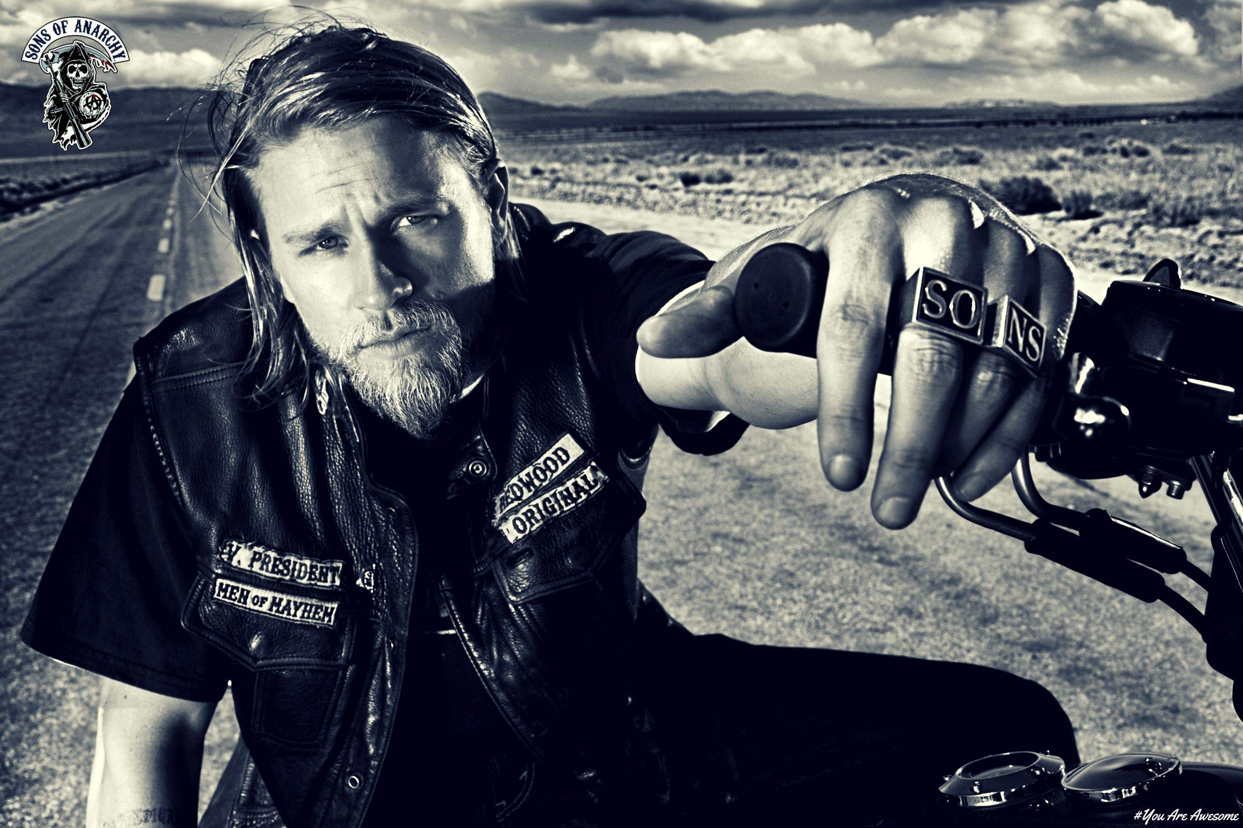 You Are Awesome - Sons of Anarchy Black and White Poster (18inchx12inch)