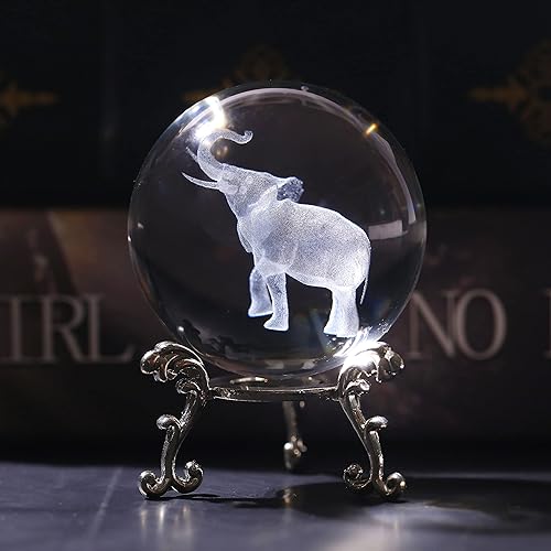 Miniatura 10 de Bola de cristal 3D con figuras de unicornio Pegaso Bolas de vidrio con soporte Esfera de cristal 3D regalos de pisapapeles