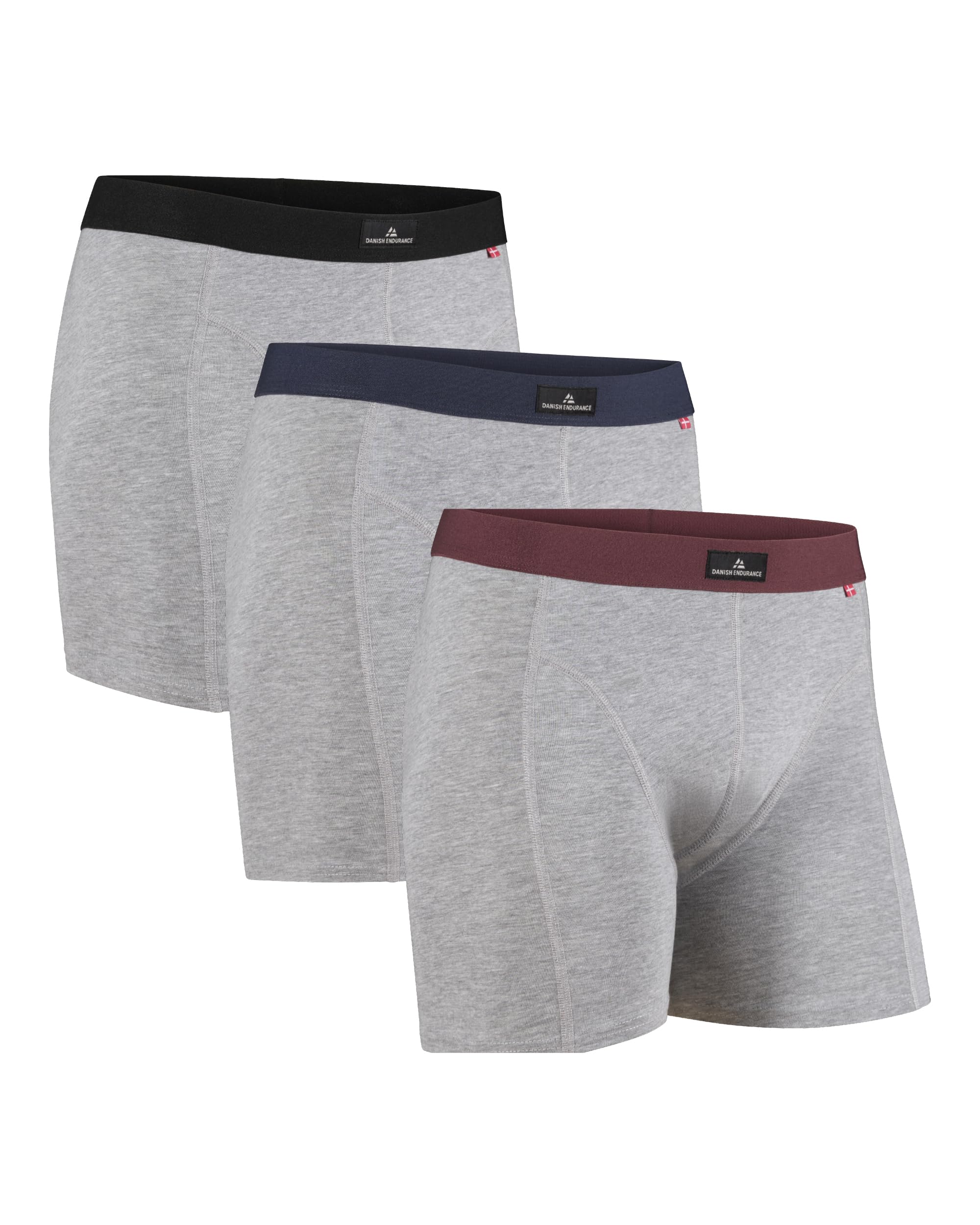 DANISH ENDURANCE Boxer Uomo Cotone Elasticizzato, Boxer a Pantaloncino Comodi e Traspiranti, Cuciture Piatte, con o Senza Patta Frontale, 3 o 10 Paia