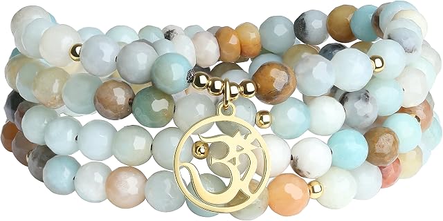 COAI Tree of Life Stone 108 Mala Beads Wrap Bracelet Necklace