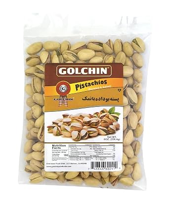 Golchin Roasted & Salted Pistachios, 8 oz