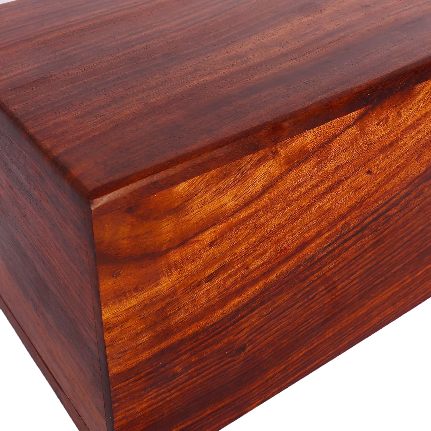 Rosewood Cremation Urn for Human Ashes Adult Male/Female - Decorative Urns - Wooden Casket Urn - Funeral Burial Urns ​for Human Ashes (Solid Rosewood, Fits 200 Cubic Inches)
