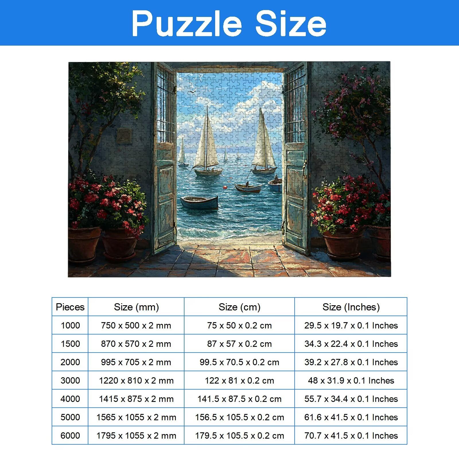 Puzzle 5000 Pezzi Paesaggio, Puzzle Italia 5000 Pezzi Arte per Adulti e Bambini, Misura: 156.5x105.5 cm, Puzzles Legno per Adulti con Squisita Scatola di Imballaggio, Regalo Donna, Regalo Uomo, -7935