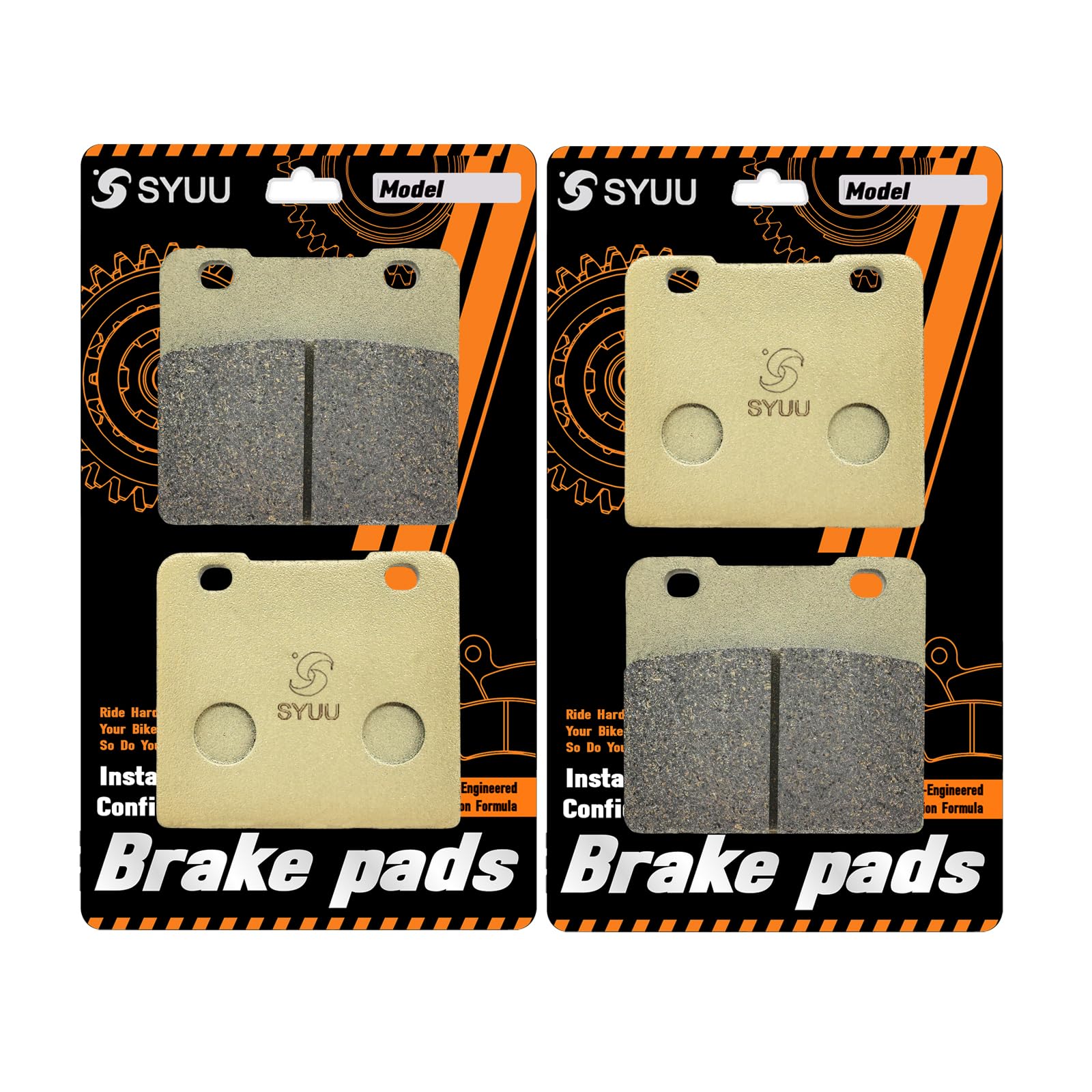 S SYUU moto pastiglie freno anteriore e posteriore in fibra di rame compatibili con VS 1400 VS1400 Intruder Boulevard (87-03) VL 1500 VL1500 Legendary (98-01) FA103F FA103R